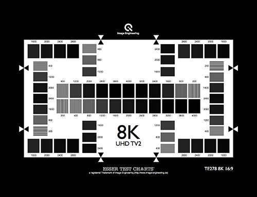 8K(UHD TV2) 分辨率測試卡200-4000 CPH_頻率響應(yīng)測試卡